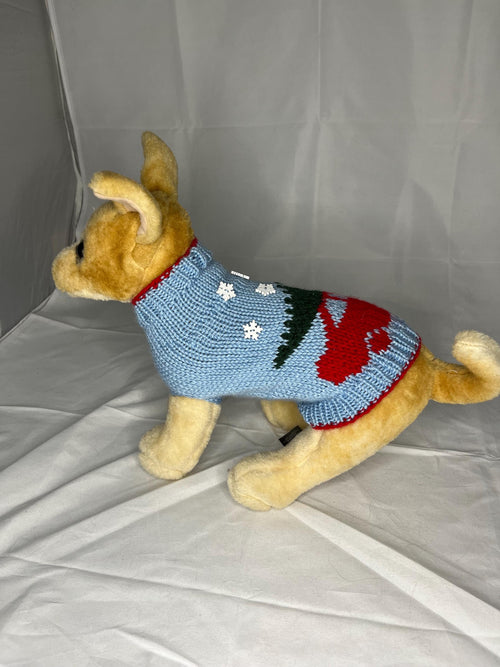 Dog (pet) Christmas sweater (Little Red Punch buggy haulin a Christmas Tree)