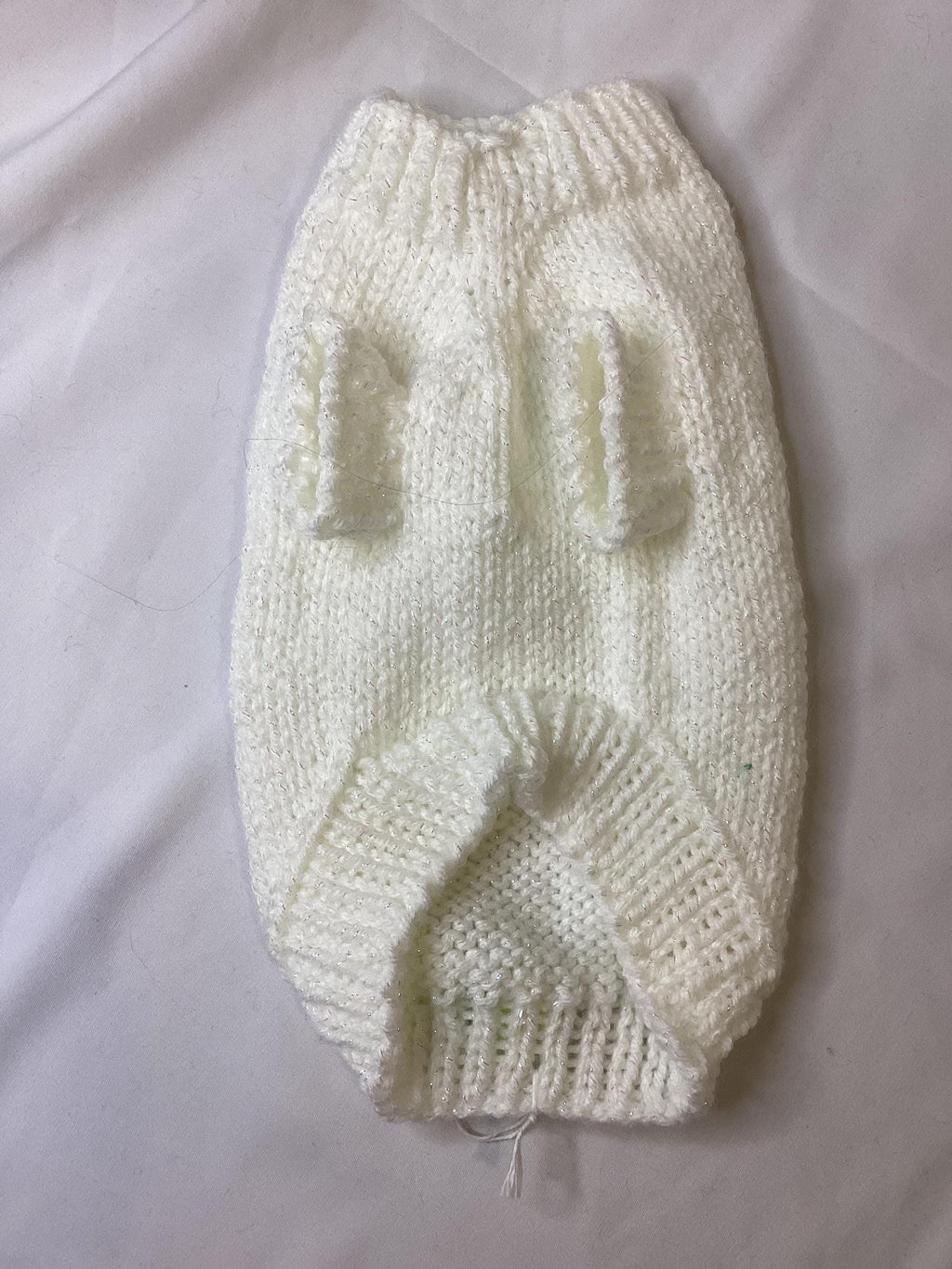 Dog (pet) sweater with blue bows