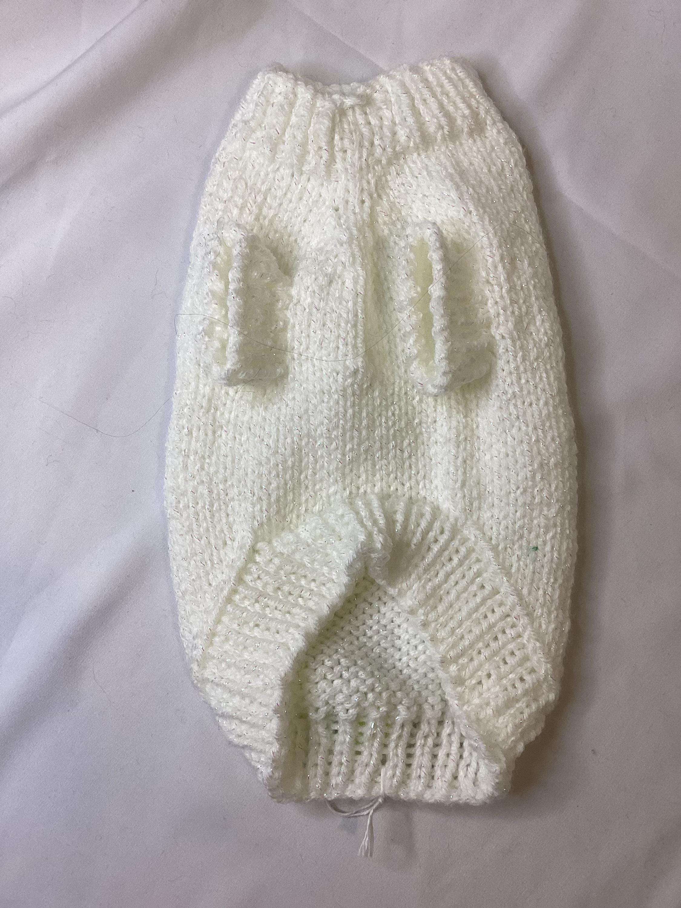 Dog (pet) sweater with blue bows