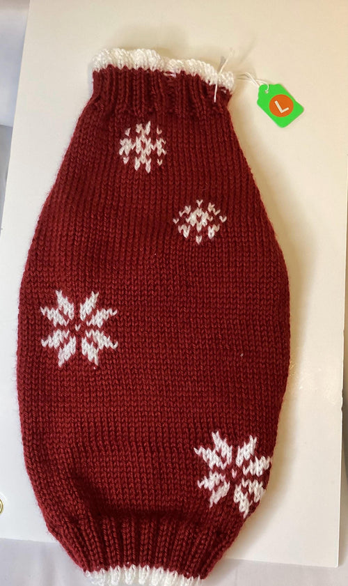 Dog (pet) Snowflake Sweater, Large (41-70 lbs)