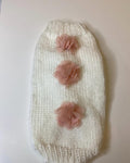 Dog (pet) sweater with flowers, X-Small (1-10 lbs)