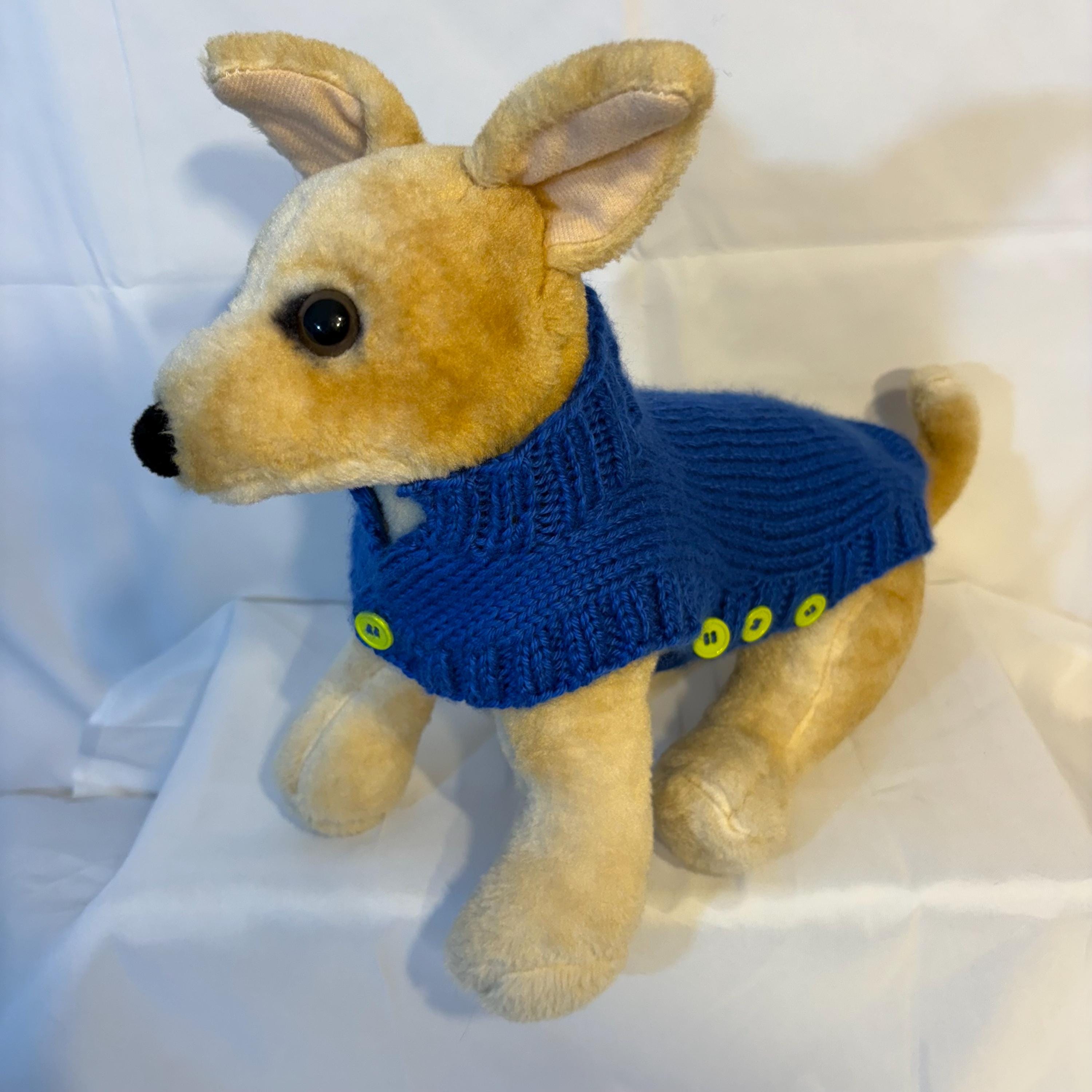 Dog (pet) buttoned sweater - X-Small 1-10 lbs