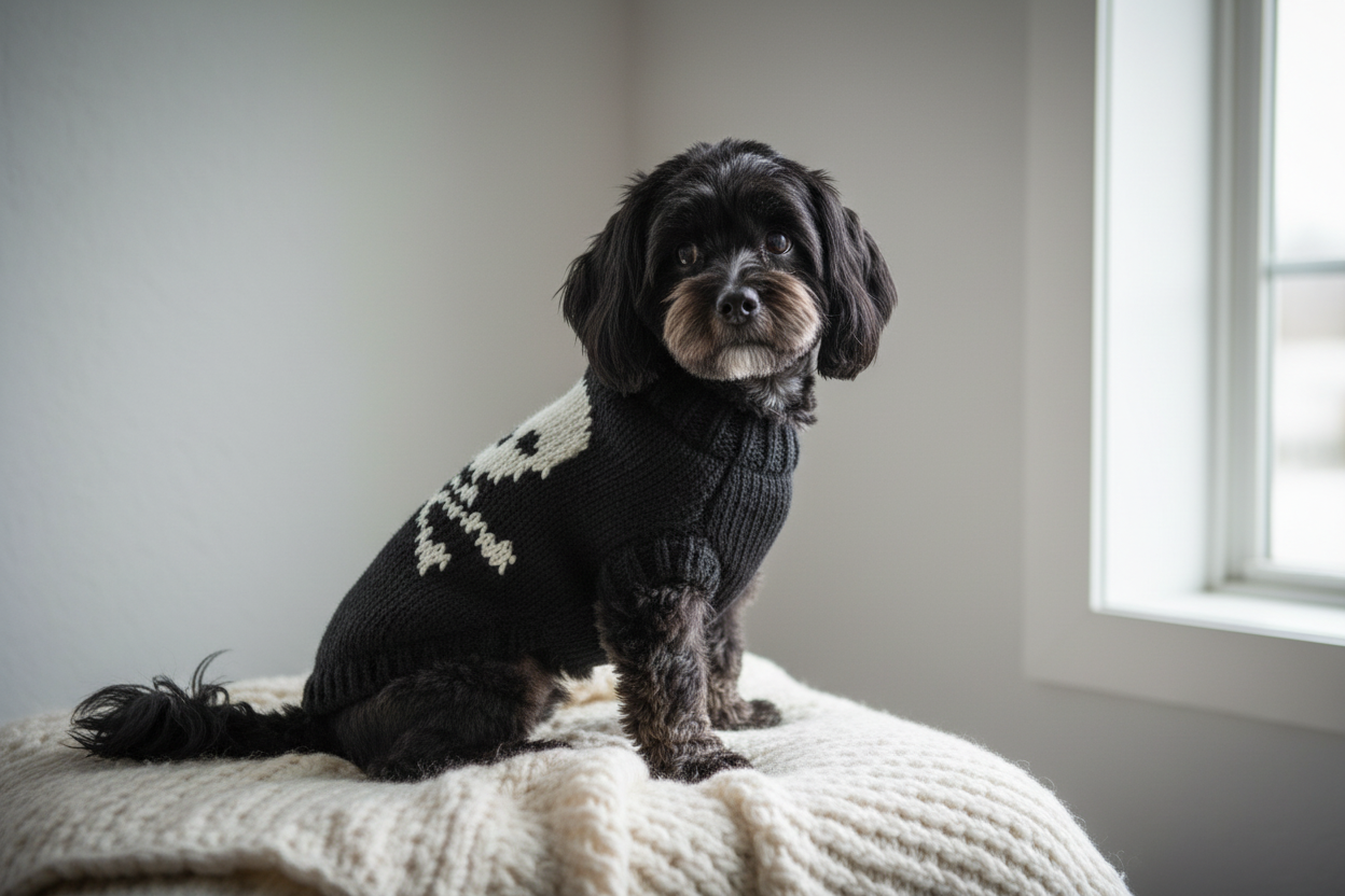 Pet sweater - Skull and Crossbones - Bright